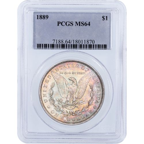 $1 1889-P Morgan Dollar PCGS MS64 Toned 7188.64/18011870