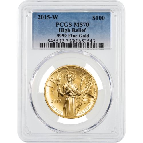 $100 2015-W 1oz High Relief American Gold Liberty NGC/PCGS MS70