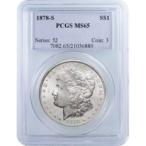 $1 1878-S Morgan Dollar NGC/PCGS MS65
