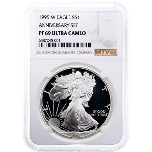 1995-W American Silver Eagle NGC/PCGS PF69 UCAM
