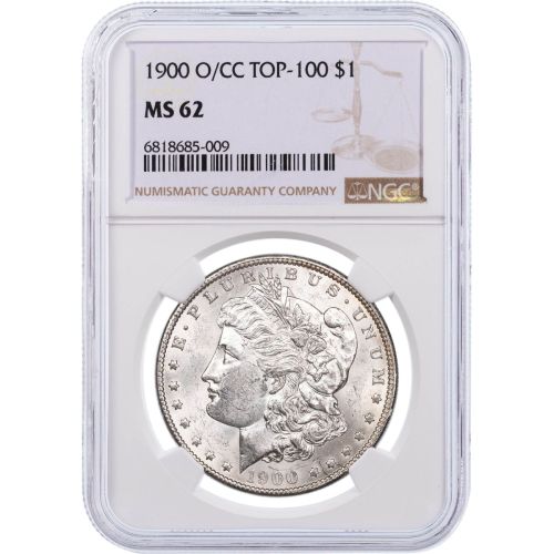 $1 1900-O/CC Morgan Silver Dollar NGC MS62