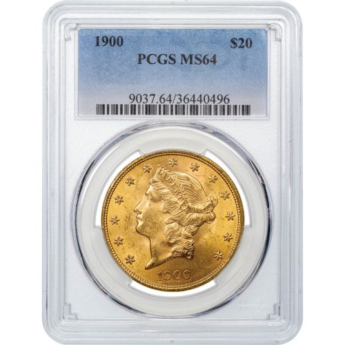 $20 1900-P Liberty Head Gold Double Eagle NGC/PCGS MS64 
