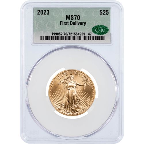 2023 1/2 oz American Gold Eagle CAC MS70 First Delivery 