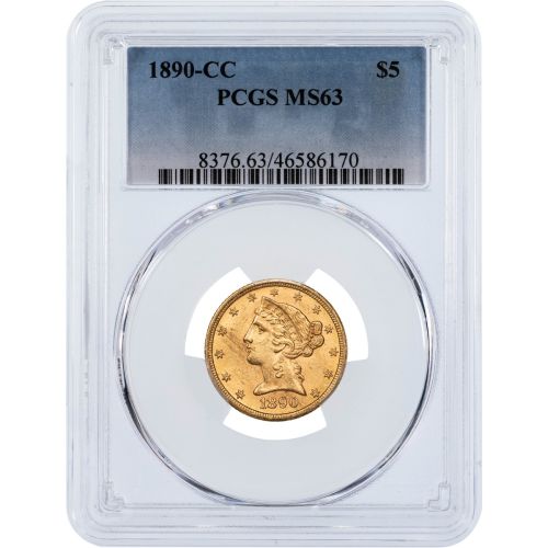 $5 1890-CC Liberty Head Gold Half Eagle NGC/PCGS 