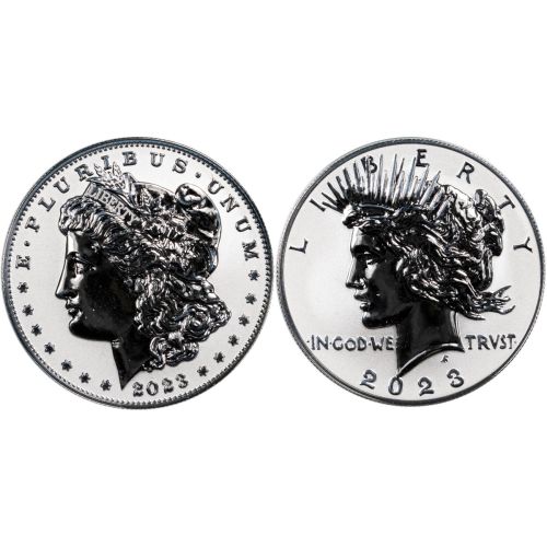 Set of 2: $1 2023-S Reverse Proof Morgan and Peace Dollar OGP