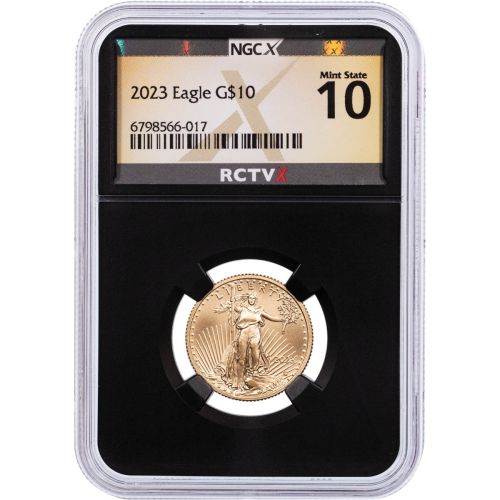 $10 2023 1/4oz American Gold Eagle NGCX MS10