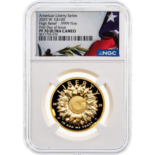 $100 2025-W High Relief American Gold Liberty NGC/PCGS PF70 UCAM FDI
