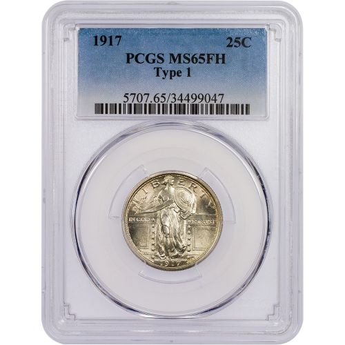 .25 1917-P Type 1 Standing Liberty Quarter NGC/PCGS MS65 FH