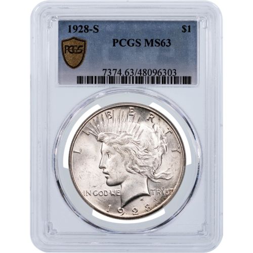 $1 1928-S Peace Dollar PCGS MS63