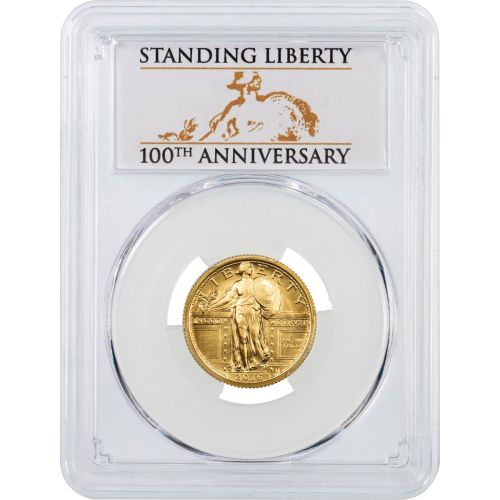 .25 2016-W 1/4 oz 24K Gold Centennial Commemorative Standing Liberty Quarter NGC/PCGS SP70