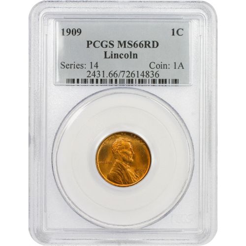 1909-P Lincoln Cent PCGS/NGC MS66RD