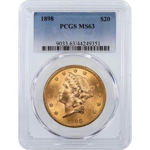 1898-P Liberty Head $20 Gold Double Eagle NGC/PCGS MS63