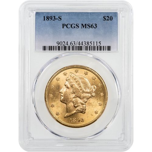 1893-S Liberty Head Gold Double Eagle NGC/PCGS MS63