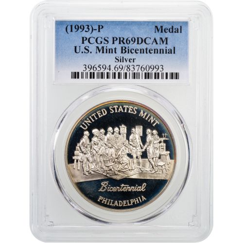 1993 Philadelphia Mint Bicentennial Silver medal PCGS PF69 DCAM