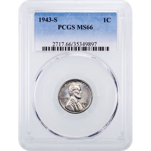 1943-S Lincoln Steel Cent PCGS MS66