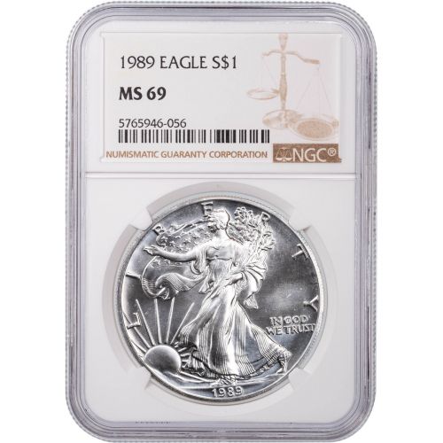 1989 American Silver Eagle PCGS MS69