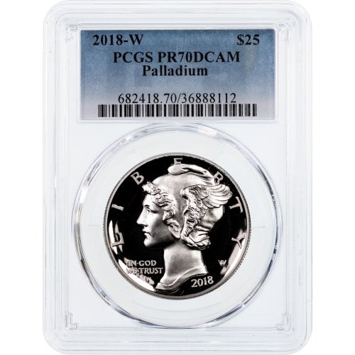 $25 2018-W 1oz High Relief Palladium Eagle NGC/PCGS PF70UCAM