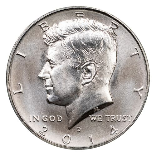 .50 2014-D High Relief Silver Kennedy Half Dollar BU