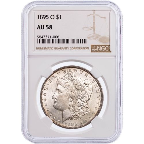 $1 1895-O Morgan Dollar NGC/PCGS AU58