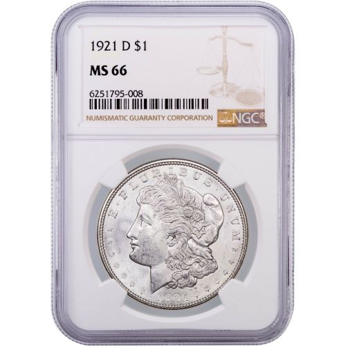 1921-D Morgan Dollar NGC/PCGS MS66