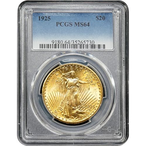 1925-P Saint-Gaudens Gold Double Eagle MS64