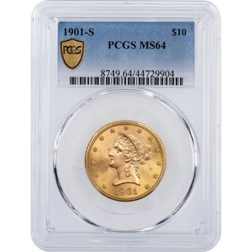 1901-S Liberty Head $10 Gold Eagle NGC/PCGS MS64
