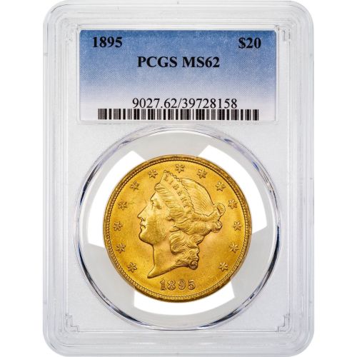 $20 1895-P Liberty Head Gold Double Eagle MS62
