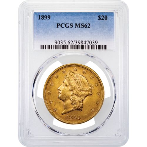 1899-P Liberty Head $20 Gold Double Eagle MS62