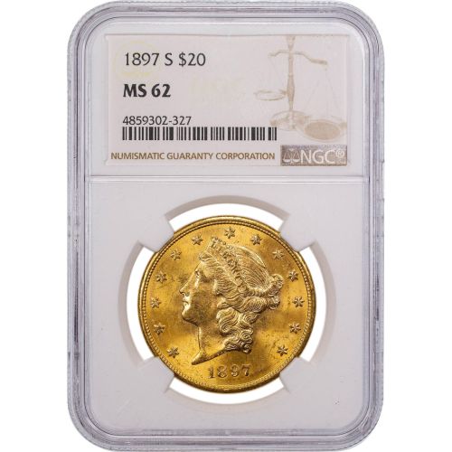 1897-S Liberty Head Gold Double Eagle NGC/PCGS MS62
