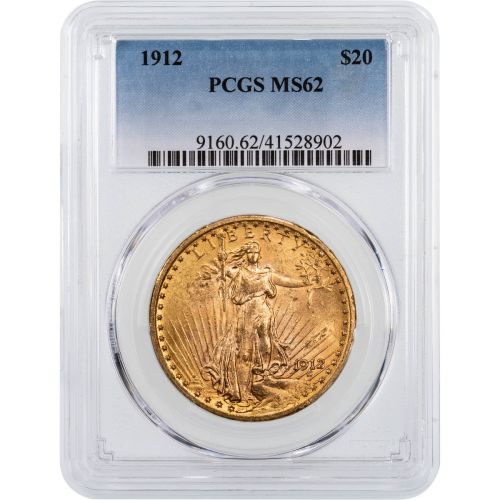 1912-P Saint-Gaudens $20 Gold Double Eagle MS62