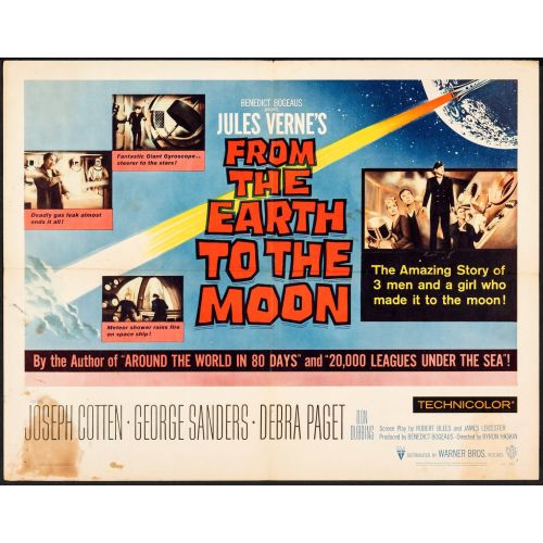 From the Earth to the Moon Vintage Science Fiction Movie Poster