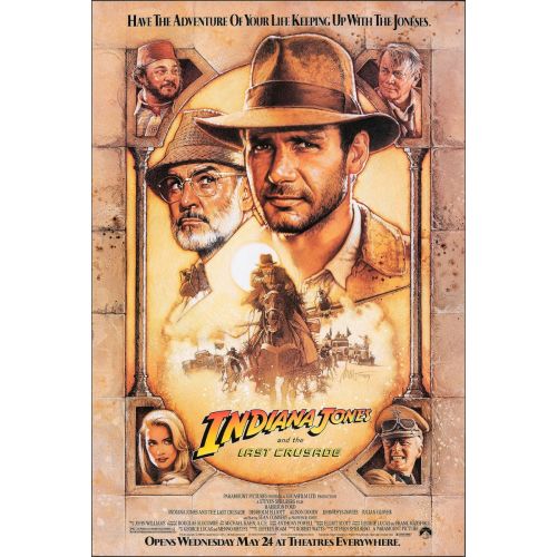 Indiana Jones and the Last Crusade Vintage Movie Poster