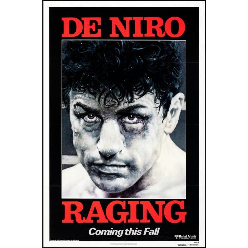Vintage Movie Poster 'Raging Bull' Starring Robert De Niro, Cathy Moriarty and Joe Pesci