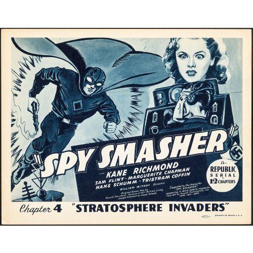Vintage Movie Poster 'Spy Smasher' Chapter 4 Starring Kane Richmond and Marguerite Chapman