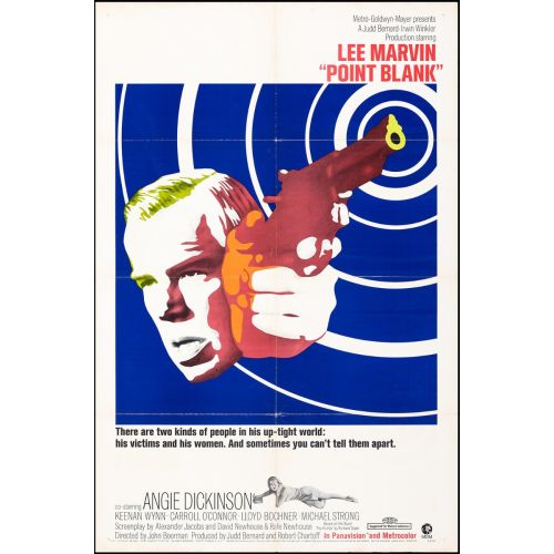 Vintage Movie Poster 'Point Blank' Starring Lee Marvin, Angie Dickinson and Keenan Wynn