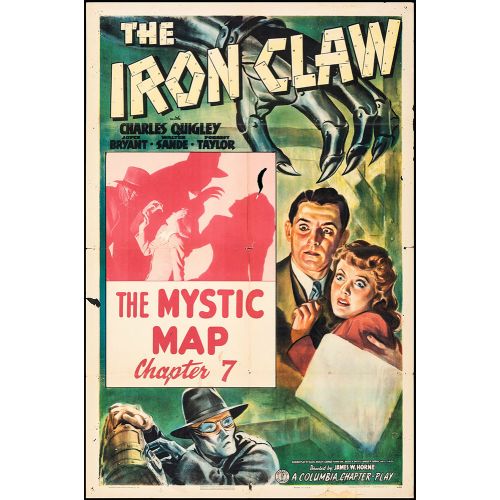 Vintage Movie Poster 'The Iron Claw', 1941 Starring Charles Quigley and Joyce Bryant