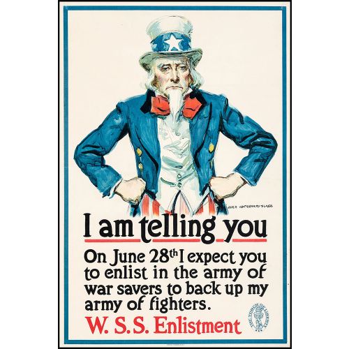 World War 1 Patriotic Poster War Savings Stamps