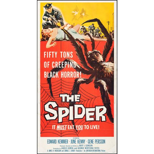Vintage Movie Poster 'The Spider', 1958 Starring Ed Kemmer and June Kenney