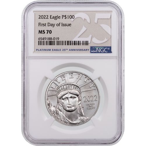 $100 2022 1oz American Platinum Eagle NGC/PCGS MS70 First Day Of Issue