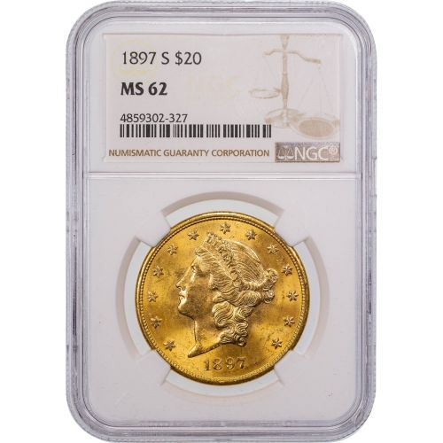 1897-S Liberty Head Gold Double Eagle NGC/PCGS MS62