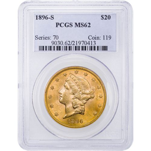 1896-S Liberty Head Gold Double Eagle NGC/PCGS MS62