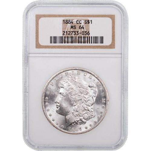 1884-CC Morgan Silver Dollar NGC/PCGS MS64