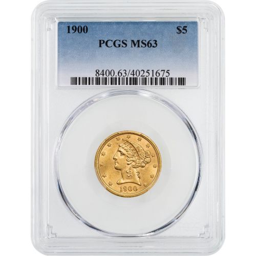 1900-P Liberty Head Gold Half Eagle NGC/PCGS MS63