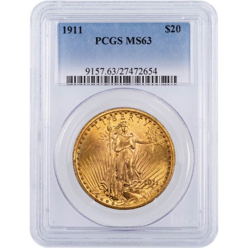 1911-P St. Gaudens Gold Double Eagle NGC/PCGS MS63 