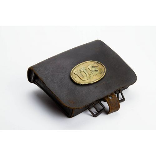 Civil War Cartridge Box US Oval Plate 6.5" x 8"