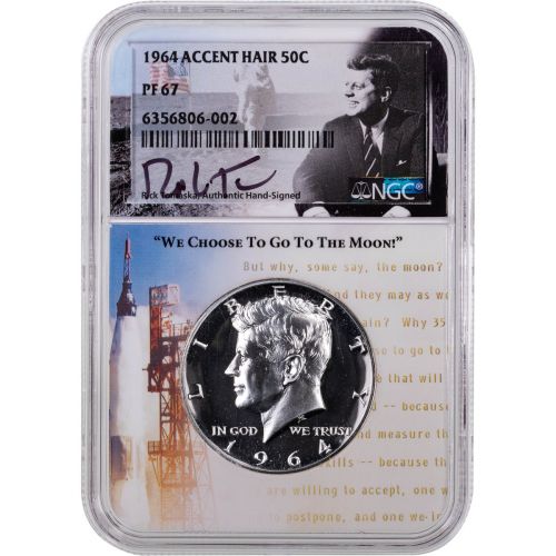 .50 1964 Accented Hair Kennedy Half Dollar NGC PF67 KAL Signature Series