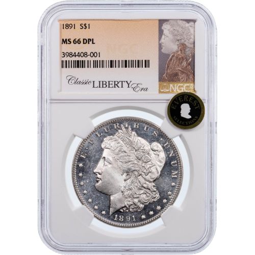 $1 1891-P Morgan Dollar NGC MS66 DPL Everest 