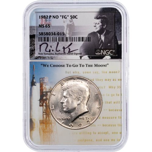 1982-P Kennedy Half Dollar NO FG NGC MS65 KAL Signature Series