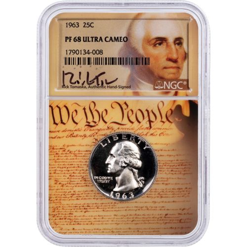 .25 1963-P Washington Quarter NGC Proof 68 Ultra Cameo CTD Signature Series
