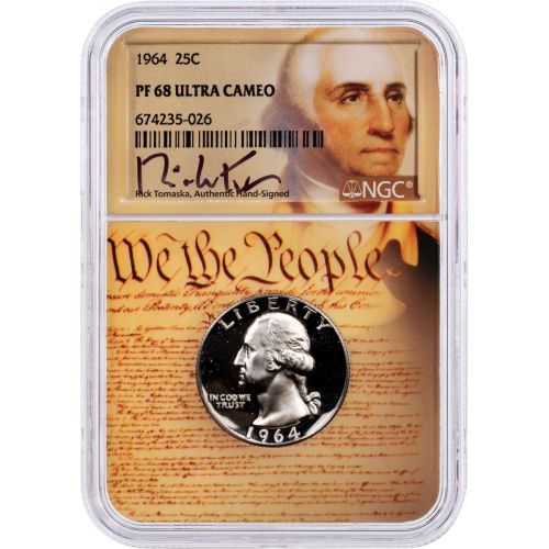 .25 1964-P Washington Quarter NGC Proof 68 Ultra Cameo CTD Signature Series